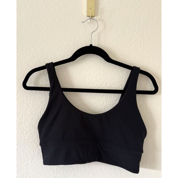 Lululemon Women's Black Logo Align Reversible Sports Bra Size 10 Pilates - Picture 1 of 4